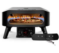 Four à pizza au gaz Cozze® Classic Black Edition 13, avec pierre à pizza, température de cuisson jusqu'à 600 °C, surface de cuisson 34,5 x 34,5 cm, dimensions de l'appareil 50 x 50 x 29,5 cm, acier /