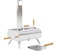 Four à pizza d'extérieur, four à pizza au feu de bois en acier inoxydable, four avec pierre à pizza de 1 cm d'épaisseur, pied pliable, couvercle de pelle à pizza, four à bois portable, fours à pizza p