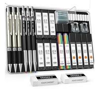 Four Candies Criterium Dessin, Esquisse Crayon Mécanique Porte Mines en Métal 0,5. 0,7. 0,9 . 2 mm (Coloré HB 2H 2B 4B) Jeu de 25