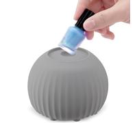 FOUR E'S SCIENTIFIC Vortex - Mini mélangeur de peinture Vortex gris - 5000 tr/min - Mélangeur de couleurs de laboratoire - Avec 100 boules de mélange pour vernis à ongles, gel de cils, encre