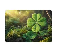 Four Leaf Clover Tapis 150 X 100 Cm, À Poils Courts Et Doux Pour Salon | Tapis intérieur doux : convient aux petits espaces; avec entretien facile à la main; pour chambre