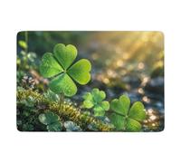 Four Leaf Clover Tapis à Poils Courts 150 x 100 cm, Doux et Antidérapant | Tapis intérieur doux avec entretien facile à la main, pour chambre