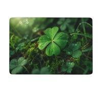 Four Leaf Clover Tapis Imprimé 150 X 100 Cm, Doux Et Imprimé Pour Salon | Tapis antidérapant avec impression par transfert thermique; se place facilement près du lit ou du canapé; pour salon