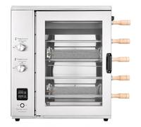 Four Rôtissoire Professionnel à Gaz GPL, Rôtissoire à Poulet 5 Broches en Acier Inox pour Restaurant et Snack
