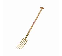 Fourche à bêcher avec dents à baïonnette, or 85 cm Manche en T en frêne