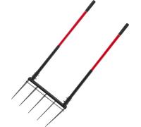 Fourche à bêcher Broadfork 5 dents - Fourche à bêcher 510x320mm - Fourche de jardin Fourche - Dents robustes Outil de jardinage