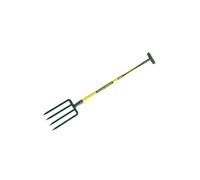 Leborgne, Fourche à Bêcher à Douille 4 dents 8 Mm, Manche Tri-Matière Novagrip Pomme, Tête En Acier Forgé et Trempé, Idéale Pour Sols Durs, Outillage de Jardinage, Assemblée En France