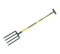 Leborgne, Fourche à Bêcher à Douille 4 dents 8 Mm, Manche Tri-Matière Novagrip Pomme, Tête En Acier Forgé et Trempé, Idéale Pour Sols Durs, Outillage de Jardinage, Assemblée En France