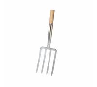 Fourche à bêcher PIONIER avec dents à baïonnette 85 cm Manche en T en frêne
