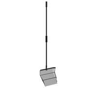 Fourche à foin avec 14 dents Noir Acier