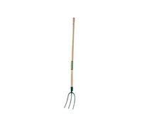 Leborgne – Fourche à foin douille 3 dents 26 cm – Manche bois certifié PEFC – Acier forgé et trempé
