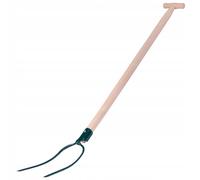 Fourche à foin KADAX en acier avec manche en bois, fourche de jardin