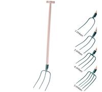 Fourche à foin KADAX en acier avec manche en bois, fourche de jardin