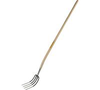 Fourche à fumier 4 dents 135 cm Manche en frêne 26 x 20 cm