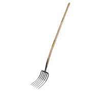 Fourche à fumier 6 dents 135cm 24cm de large, manche en frêne