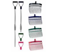 Fourche à fumier plastique noir avec alu. Manche dans un carton