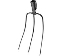 Fourche à fumier - Tête de fourche - 3 dents - Acier - Sans manche - Pour les excréments de chien
