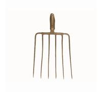 Fourche à maïs 6 dents douille à ressort 36x35cm laquée or