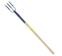 Outils Perrin – Fourche à rosiers emmanchée droite 90 cm – 3 dents 10 cm – Bleu
