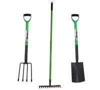 Fourche Bêche râteau frontière Jardin jardiniers du Sol PVC Solides poignées en Acier au Carbone