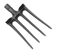 Fourche de Jardin en Acier à 4 Dents, Tête Argentée 1 Pièce | Travail du Sol et Usage Agricole, Fixation Facile, Retournement Profond Terre