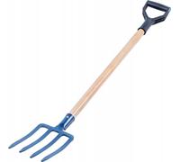 Fourche de jardin - Fourche à bêcher - 4 dents - Manche de 130 cm - Robuste - Pour le compost et le foin
