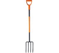 Fourche de jardin - Fourche à bêcher à 4 dents - Métal trempé - Longueur 122 cm - Pour bêcher et travailler le sol