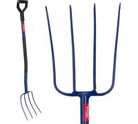 Fourche de jardin - Fourche à compost et à foin à 4 dents - Métal - Longueur 130 cm