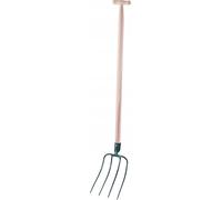 Fourche de jardin - Fourche à foin et à fumier - 4 dents - Pour le foin, le fumier, l'herbe, la paille