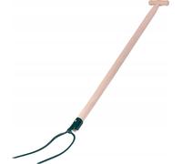 Fourche de jardin - Fourche à foin/fumier à 2 dents - Pour le foin et le fumier - Pour l'herbe et la paille - Étable et jardin