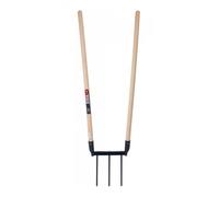 Fourche de jardin - SPEAR & JACKSON - Eco'biofourche 3 dents - Manche bois - Blanc - Garantie 2 ans