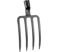 Fourche de jardin - Tête de fourche à bêcher - 4 dents - Acier - Sans manche