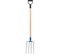 Fourche / fourche à fumier - Outil de jardinage - Quatre dents - Avec manche - Pour le foin et le fumier