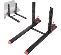 Fourches à palettes - Tablier porte-fourche à pincer - Capacité 1814 kg - Longueur 1490 mm - Avec protection anti-basculement - Barre stabilisatrice réglable - Pour godet chargeur-chargeur compact - N