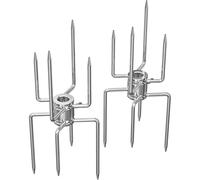 Fourchette à barbecue de capacité avec dents, 2 pack | Rôtis et viandes de poulet cuits uniformément sur n ' importe quel type de gril pour une rotation stable et des