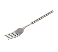 Fourchette à dîner en acier inoxydable, télescopique extensible pour barbecue avec manche long en acier inoxydable, anti-rouille, robuste et