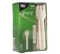 Fourchette à gâteau en papier 'pure', blanc