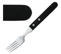 Fourchette à Steak pour Restaurant Manche Noir 196 mm - x 12 - - - Inox 196