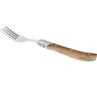 Fourchette à steak, set de 6, bois d'olivier/RS, marron - Dans un offret cadeau - Laguiole by Haws