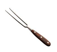 Fourchette à Viande 30cm - Pic à Rôti en Acier Inoxydable & Manche en Bois Épuré - Fourchette de Cuisine Professionnelle BBQ (Rouge)