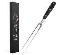 Fourchette à viande, 31,5 cm, en acier inoxydable, avec manche en bois, lame de 17 cm