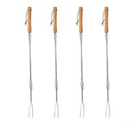 Fourchette Télescopique BBQ 4pcs 77cm Fourchette Télescopique(A) | Acier inoxydable , extension 77cm, pour idéal marshmallows, nettoyage pour facile, robuste