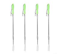 Fourchette Télescopique BBQ 4pcs Extensible 77cm Fourchette Télescopique(D) | Acier inoxydable, extensible 77cm, garde les mains loin du feu, lot de 4, nettoyage facile