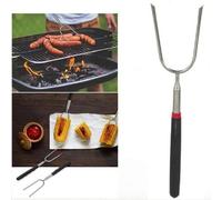 Fourchette télescopique pour barbecue Grillade Viande Saucisse