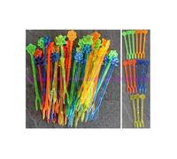 Fourchettes à cocktail - LEALOO - Lot de 40 - Plastique alimentaire - 8,5 cm - Coloris assortis