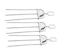 Fourchettes à griller à 3 dents avec poignée ergonomique, brochette en acier inoxydable pour cuire des brochettes et rôtir de la viande, brochettes sans rouille
