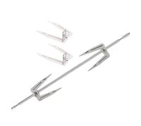 Fourchettes à Poulet Rotatives Cuisine en Acier Inoxydable, 1 Set | Argenté, Réglage Rapide et Insertion Facile, Usage pour Friteuse à Air Chaud et Four