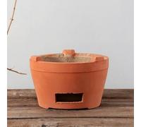 Fourneau en argile à charbon de bois | Barbecue en terre cuite pour l'extérieur, foyer de cuisson en argile pour la maison, le camping ou le chauffage(Small)