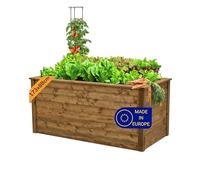 FournierWerk Carre Potager Exterieur Bois, Bac Jardiniere Surélevé Fabriqué en Europe (Géotextile Inclus, Bois Imprégné) [Grand]