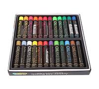 Fournitures D'art Métalliques Fluorescentes à L'huile Pastel, 24 Pièces, pour Peinture à L'huile Vive, Créations Colorées